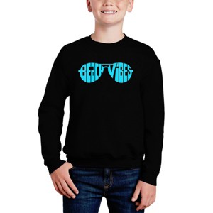 LA Pop Art Beach Vibes - Boy's Word Art Crewneck Sweatshirt - 1 of 4