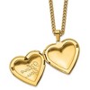 Chisel Stainless Steel Yellow IP-plated I LOVE YOU Heart Locket on a 24" Curb Chain Necklace - 3 of 3