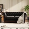59"W Chesterfield Velvet Loveseat Sofa, Upholstered Sofa Couch with Rolled Arm Dutch and Tufted Button - Christopher Knight Home - 2 of 4
