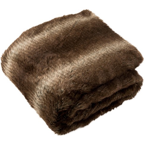 Faux Fur Luxe Ombre Throw