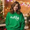 Simply Sage Market Women's Graphic Sweatshirt Merry Bold Cursive Puff Print - 2 of 4