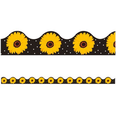 Eureka The Hive Black Floral Deco Trim, 37 Feet (Pack of 6)