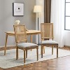NicBex Vintage French Dining Chairs with Cane Backrest,Rustic Weathered Kitchen Upholstered Chairs,Living Room Chairs,Set of 2 - 3 of 4
