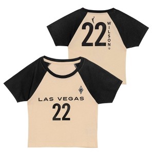 WNBA Las Vegas Aces Girls' Short Sleeve A'ja Wilson T-Shirt - 1 of 3