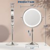Makeup Mirror,360° Rotatable Height Adjustable Double Sided Mirror, 1x/10x True HD Magnifier,3 Colors,Adjustable Brightness - 2 of 4