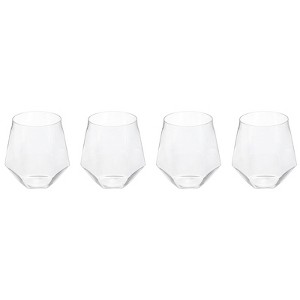 Unique Bargains PET Diamond Shape Stemless Lightweight Wine Glasses - 1 of 4