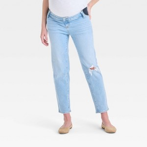 Low-Rise Under The Belly 80's Slim Straight Denim Maternity Pants - Isabel Maternity by Ingrid & Isabel™ - 1 of 4