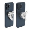 Unique Bargains Matte Bow Adhesive Phone Grip Silver Tone 1 Pc - 3 of 4