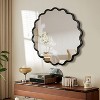 Vynxaria 41.7 in. Wx1. 18in. H Wood Wavy Black Vanity Mirror-Modern Wall Decor for Bathroom, Bedroom, Living, Dining Room - 4 of 4