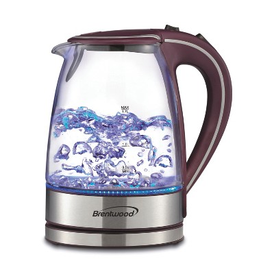 Brentwood 7-cup 1,500-watt Cordless Electric Stainless Steel Kettle (black)  : Target