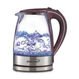 Brentwood 1,100-Watt 1.8-Qt. 7-Cup Cordless Tempered-Glass Electric Kettle with Auto Shut-off (Purple)
