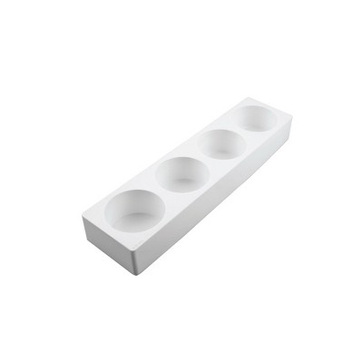 Silikomart Multiflex 220 White Silicone Cylinder Mold, 4 Cavities 3-1/8" Diameter x 1-3/4" High