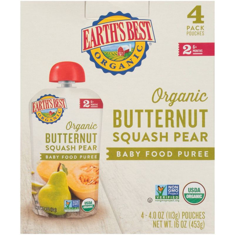 Earth's Best Organic Stage 2 Butternut Squash Pear Baby Food - (Select Count), 3 of 4