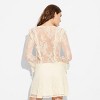 Women's Long Sleeve Flyaway Top - Wild Fable™ Off-White - 3 of 3