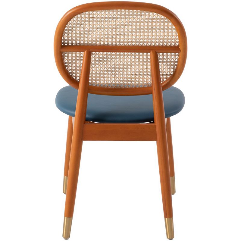 LeisureMod Holbeck Wicker Dining Chair with Beech Wood Legs, 5 of 10