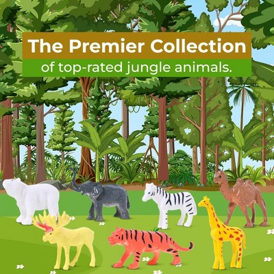 100 Piece Mini Wild Jungle Animal Educational Party Favor Set