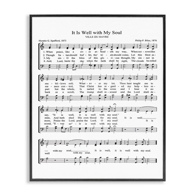 Stupell Industries Well With My Soul Sheet Music, 16" x 20"