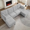 Mjkone 89" U Shaped Sectional Couches with Storage Ottoman - 3 of 4