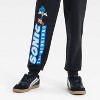 Boys' Sonic the Hedgehog Printed Fleece Jogger Pants - Black - 2 of 4