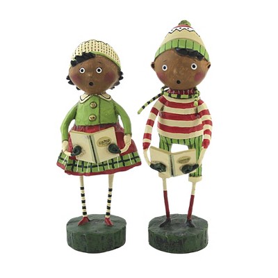 Lori Mitchell 6.5 Inch Curbie & Coco Come A Caroling Christmas Singing Figurines