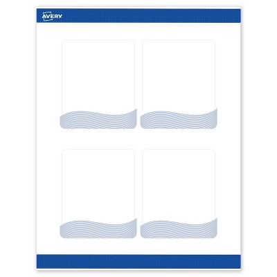 Avery Rectangle Labels, Colorful Design, 4" x 3-1/3", 40 Total
