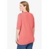 Woman Within Plus Size Lightweight Short Sleeve V-Neck Cardigan - 3 of 4