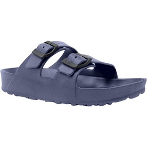 Hey Collection Women's Sandals Double Strap Adjustable EVA Flat Casual Comfort Footbed Slippers - 1 of 4