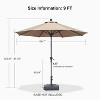 PURPLE LEAF Patio Umbrella Outdoor Table Umbrella Aluminum Frame Market Umbrella Sun Umbrella with 8 Sturdy Ribs - 2 of 4