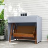 Outsunny 3-Seater Patio Swing Cover, Outdoor Garden Furniture Protection Hammock Cover, Waterproof Windproof Anti-UV - 3 of 4