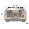 Haden Heritage 4 Slice Wide Slot Stainless Steel Toaster Bundled with 1.7 Liter Stainless Steel Electric Water Kettle, Steel & Copper - image 4 of 4