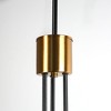 DORESshop 6-Light Black and Brass Dining Chandelier Vintage Farmhouse Candlestick Kitchen Island Hanging Pendant Light - 4 of 4