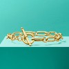 Ross-Simons Italian 18kt Gold Over Sterling Paper Clip Link Toggle Bracelet - 3 of 4