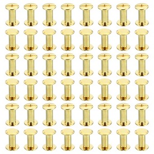 Unique Bargains Rust Proof Leather Belt Scrapbook Binding Accessories M5 Chicago Screws 50 Sets - 1 of 4