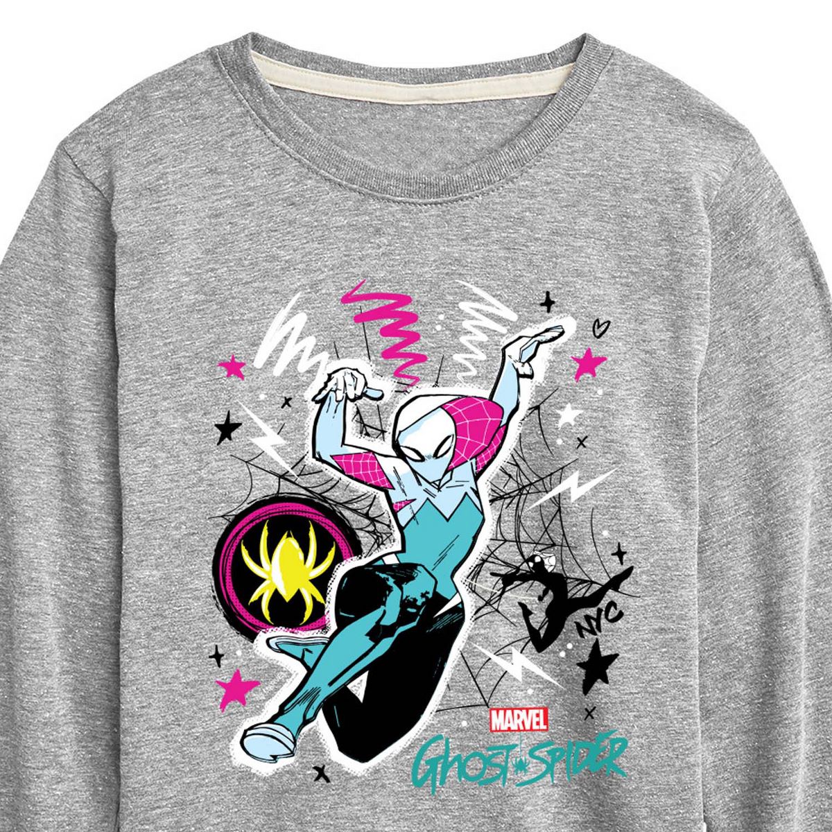 Boys' - Marvel - Ghost Spider Sketchy Long Sleeve Graphic T-Shirt