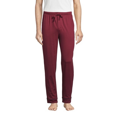 Lands' End Men's Supima Pajama Pants - 2x Large - Rich Burgundy : Target