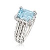 Ross-Simons 3.00 Carat Sky Blue Topaz Ring With White Topaz Accents in Sterling Silver - 3 of 4