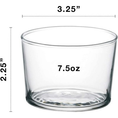 Bormioli Rocco Bodega Decor Glassware, 12-Piece Mini 7.5 oz Drinking Glasses For Water, Beverages ,Cocktails & Candle Holders, Clear - Thumbnail 2