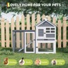 Rabbit Hutch Outdoor, Wooden Chicken Coop, Bunny Cage with Pull Out Tray, Waterproof Run, Poultry Cage for Rabbits, Chickens, Duck, Guinea Pigs - 4 of 4