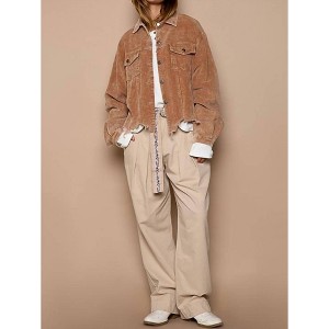 Women's Oversized Ribbed Shacket - POL - 1 of 4