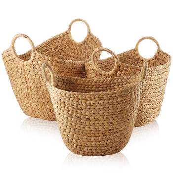 Honey-Can-Do Set of 3 Square Nested Baskets, NA tural ,Natural