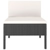 vidaXL Patio Chairs 3 pcs with Cushions Poly Rattan Black - 4 of 4