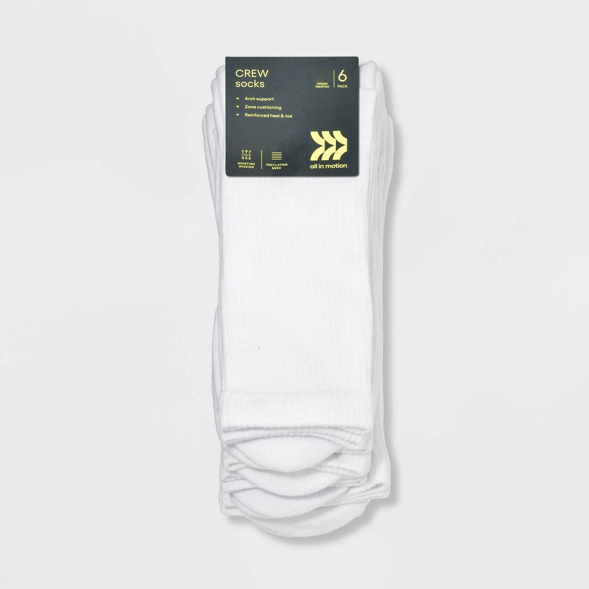 Men's Active Crew Socks 6pk - All in Motion™ - thumbnail 6