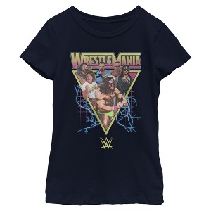 Girls WWE Retro Wrestlers Triangle T Shirt - 1 of 4