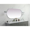 Elegant Lighting Metal Frame Oval Mirror 30x60 Inch in Black - 3 of 4
