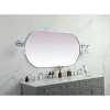 Elegant Lighting Metal Frame Oval Mirror 30x60 Inch in Silver - image 3 of 4