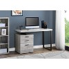 Monarch Specialties Computer Desk Home Office Laptop Left Right Set-Up Storage Drawers 48InchL Work Metal Laminate Grey Black Contemporary Modern - 4 of 4