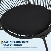 Acapulco Chair Set 3 Piece, Outdoor Patio Bistro Set with 2 Wicker Chairs & 1 Tempered Glass Table - 3 of 4