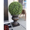 1PCS 20” Artificial Plant Topiary Ball - Pre-Lit with 50 Lights, Timer & Remote Control - Artificial Outdoor Porch Trees - 4 of 4