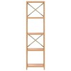 vidaXL 5-Tier Solid Oak Wood Shelf, Multipurpose Storage Rack, Farmhouse-Inspired Bookshelf, Home Accent and Office Organizer - 15.7" x 11.8" x 57.5" - 4 of 4