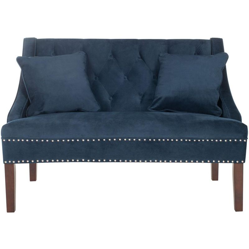 Zoey Settee with Silver Nailheads  - Safavieh, 1 of 8